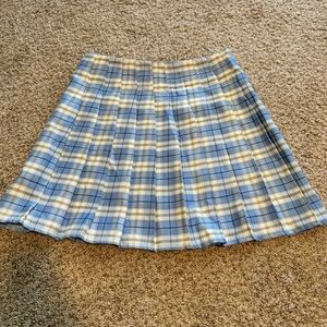Plaid pleated skirt